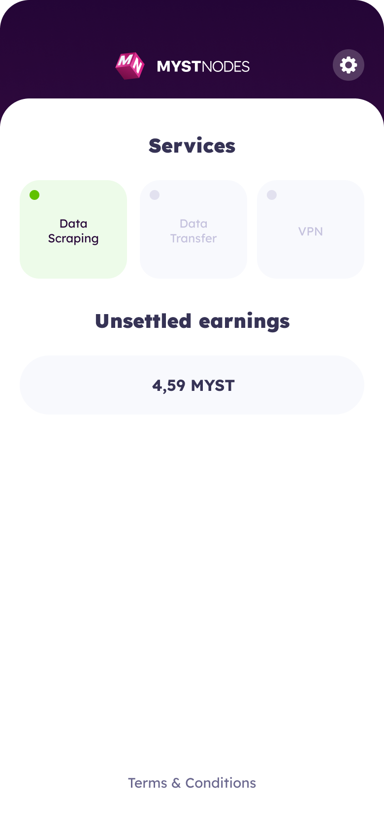 services screen