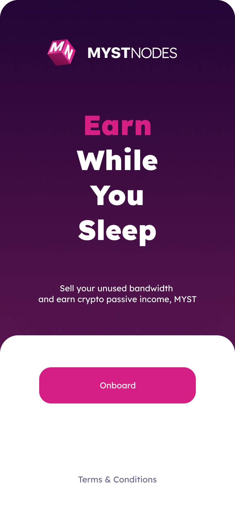 App home screen