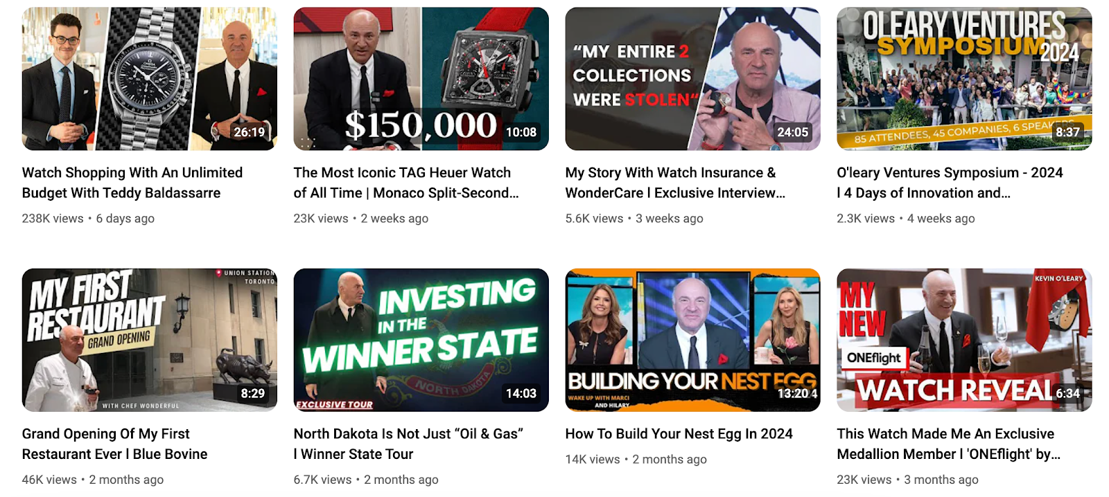 Kevin O'Leary's YouTube Channel