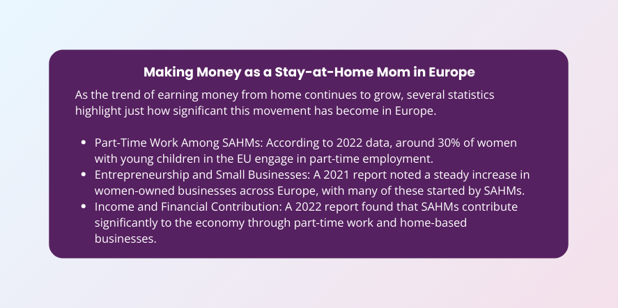 How to Make Money as a Stay at Home Mom Europe